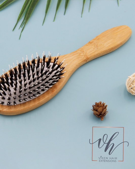 Nylon & Boar Bristle Bamboo Extension Brush