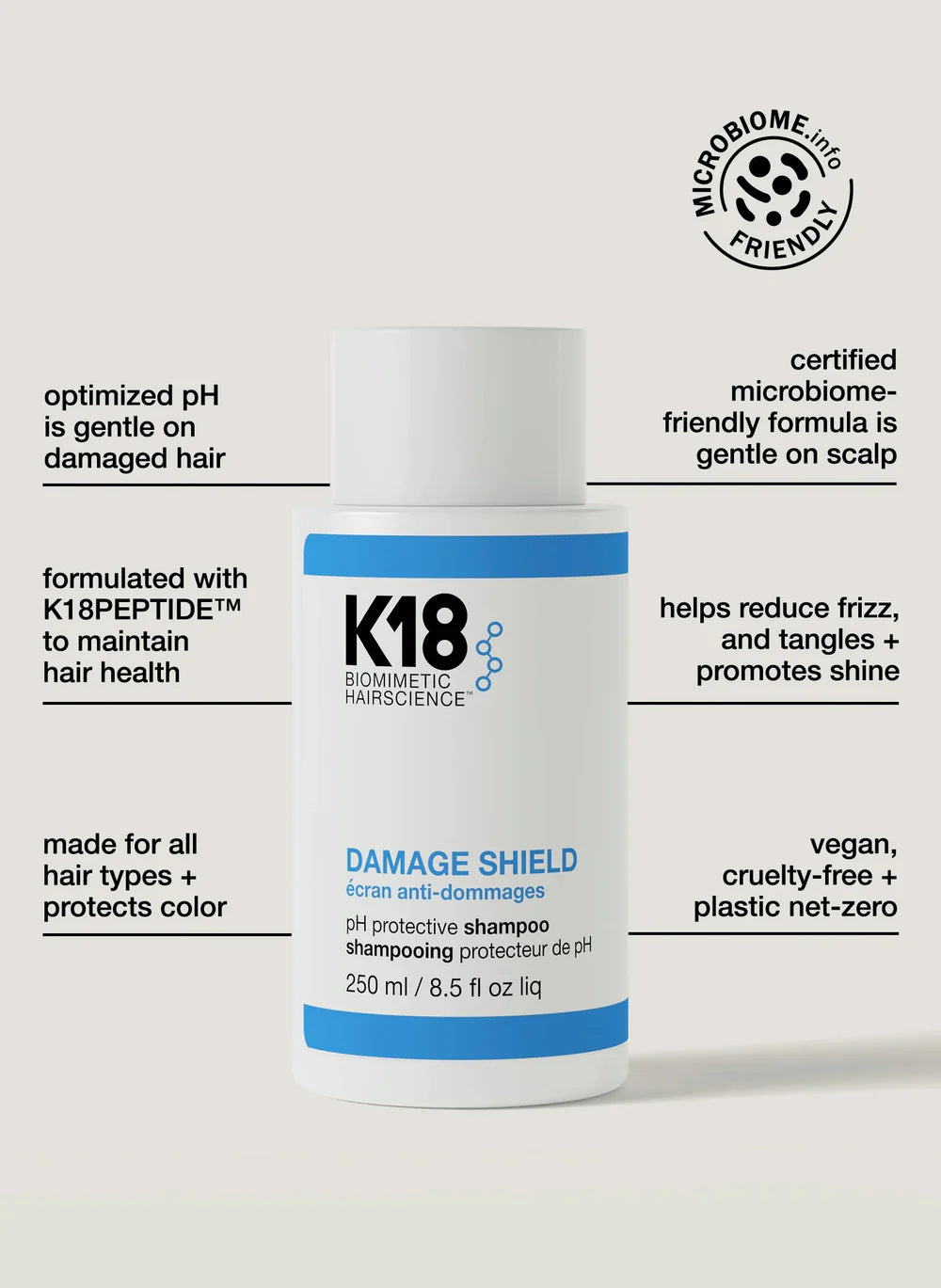 K18 Damage Shield Shampoo & Conditioner routine